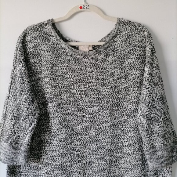 Ann Taylor Loft Womens Gray Crew Neck Tight Knitted Pullover Sweater Size XL - Picture 2 of 6